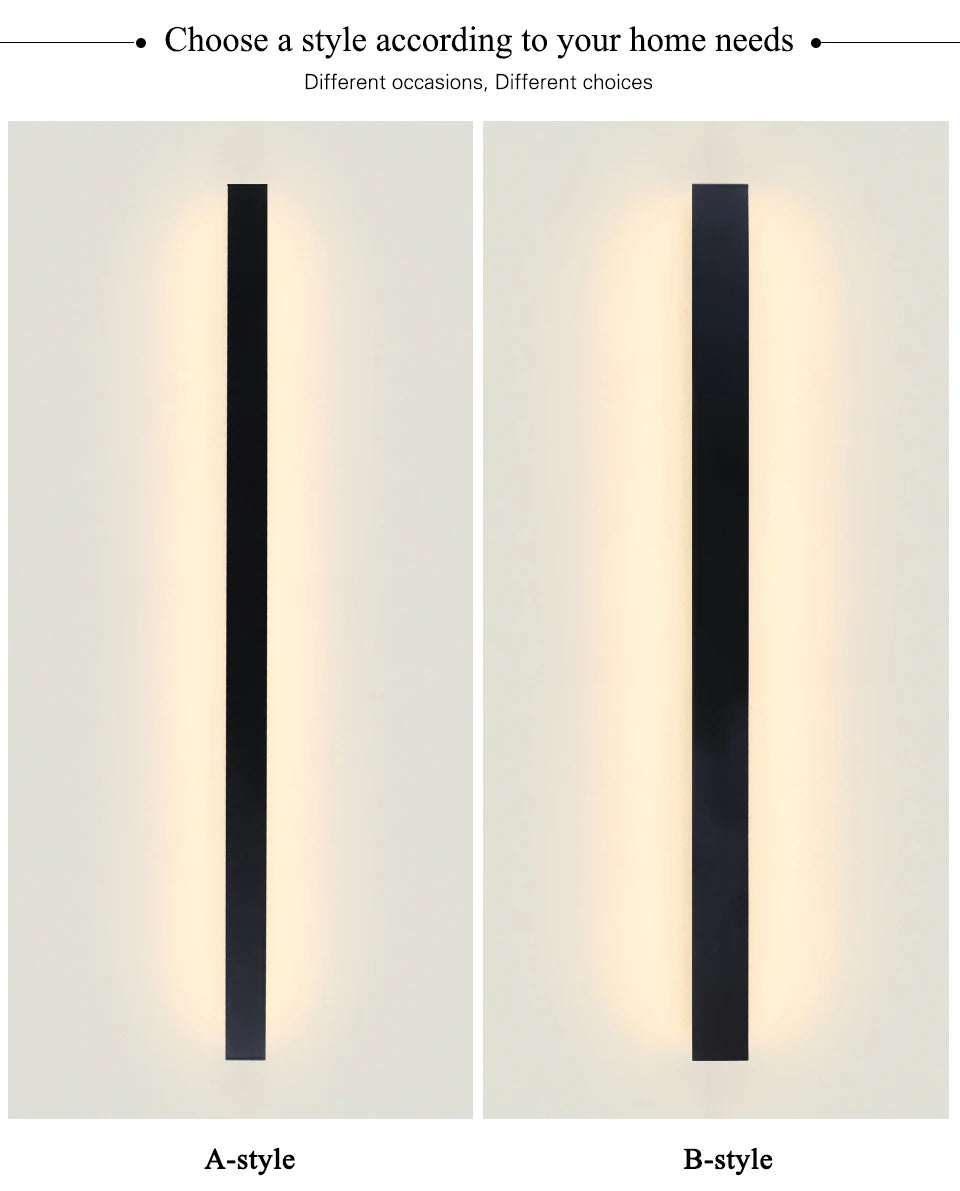LED Lighting Wall Lamp IP65 Garden AC Long Wall Light