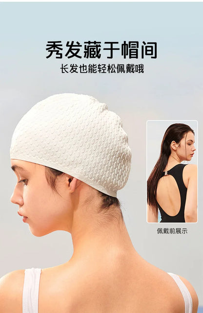 Silicone Swimming Caps Large Size Long Hair Ear Protection