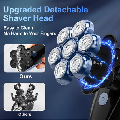 6-in-1 7D Head Shavers for Bald Men Electric Razor