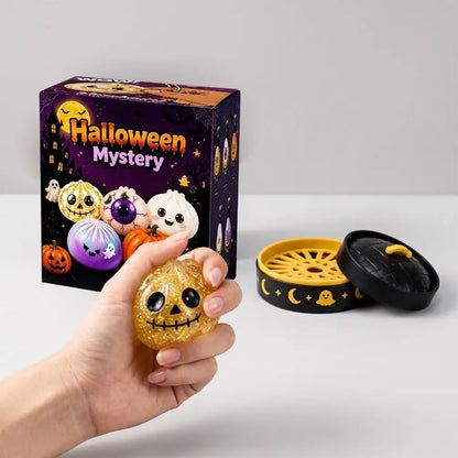 Soft Squishy Dumpling Toy With Halloween Theme Box