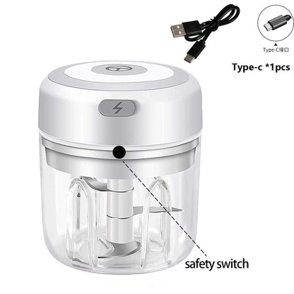 100ml/250ml Electric Mini Garlic Press Chopper Grinder