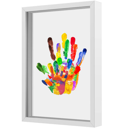 Family Handprint Kit Clear DIY Handmade Keepsake Wooden Frame