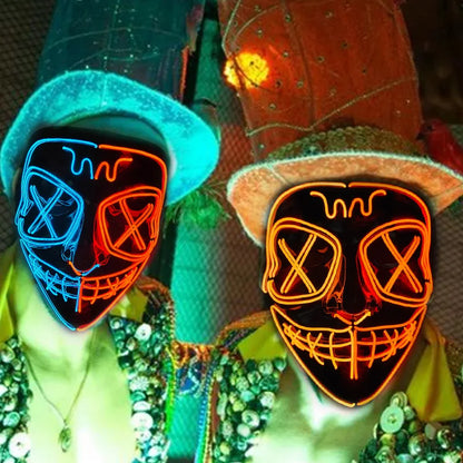Wireless LED Purge Mask Halloween Horror Party Carnival Cosplay