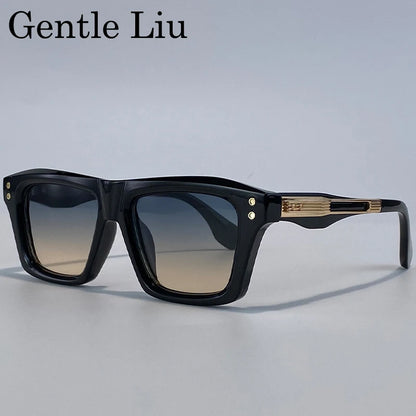 Steampunk Classic Square Sunglasses Men Luxury Brand Vintage