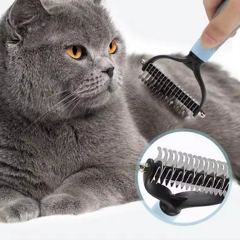 Double Sided Pet Grooming Comb Stainless Steel Dematting