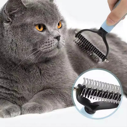 Double Sided Pet Grooming Comb Stainless Steel Dematting
