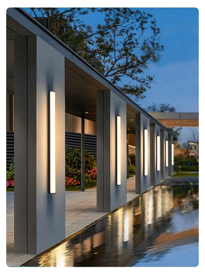 Modern Waterproof Outdoor Long Strip LED Wall Light
