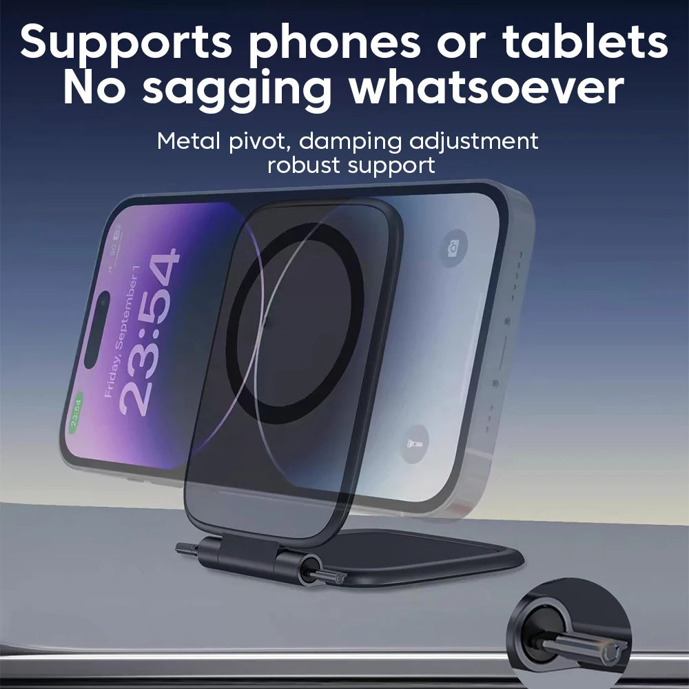 Ultrathin Car Magnetic Mobile Phone Holder Adjustable Foldable