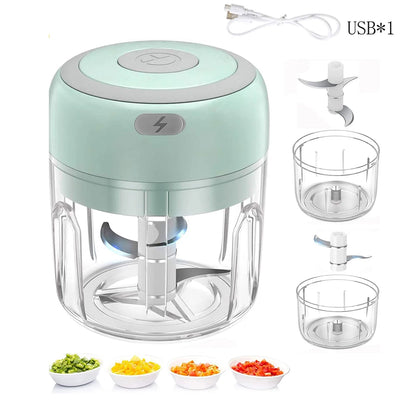 100ml/250ml Electric Mini Garlic Press Chopper Grinder