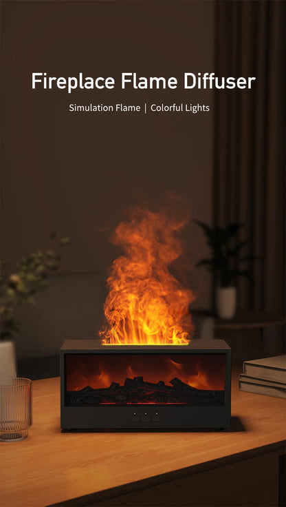 Creative Fireplace Air Humidifier Waterless Auto-Off Aroma