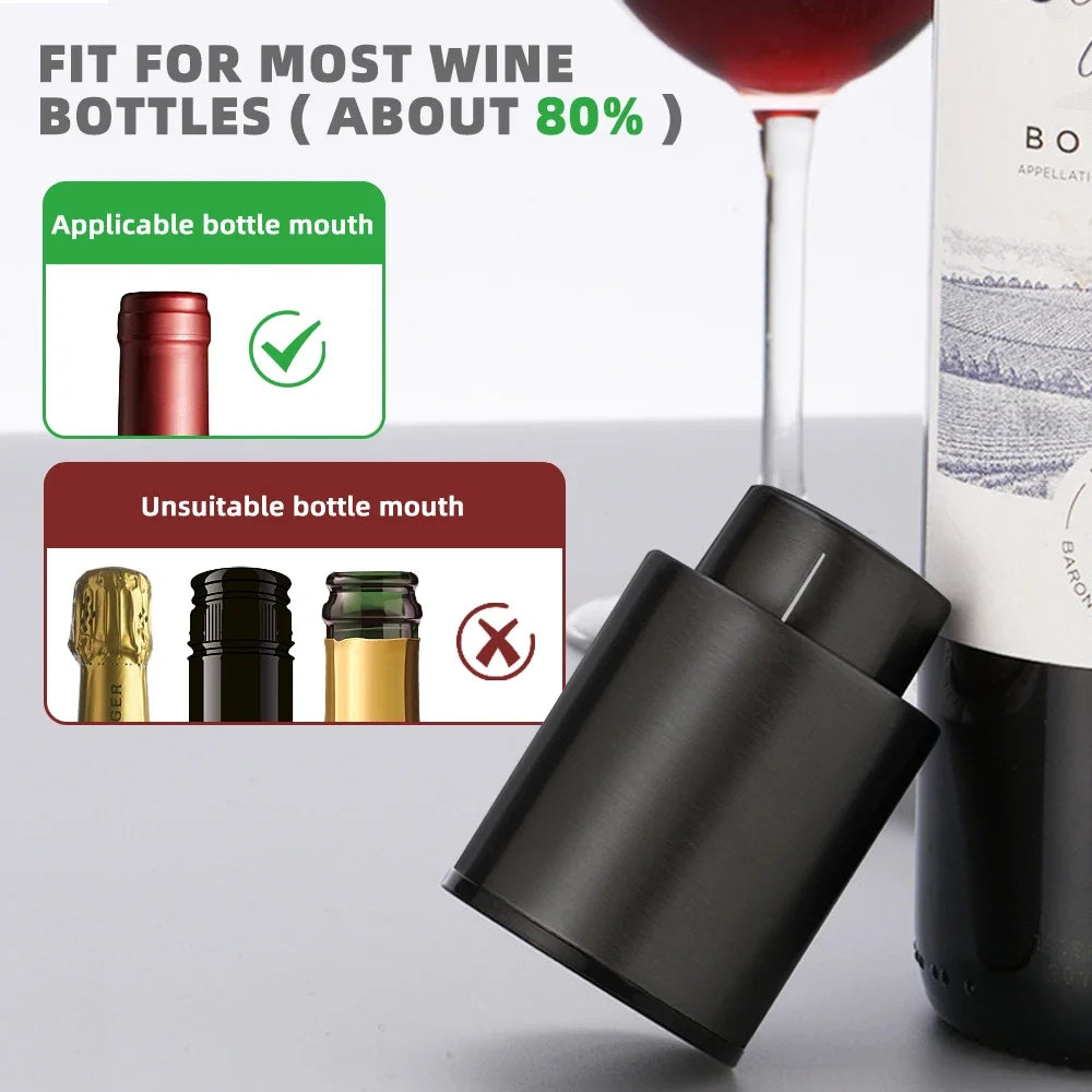 1/2pc Vacuum Wine Bottle Cap Stopper Sealed Storage Vacuum