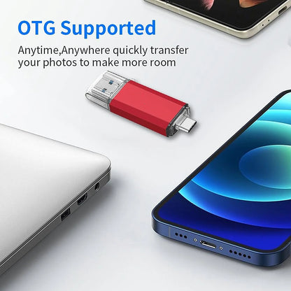 2TB OTG USB Flash Drive USB 3.0 Type C Memory Stick
