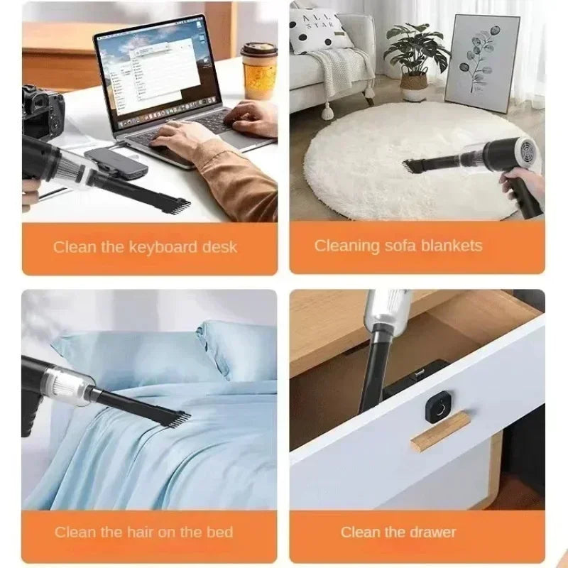 Wireless Car Vacuum USB Charging Wet Dry Dual-use Cleaner