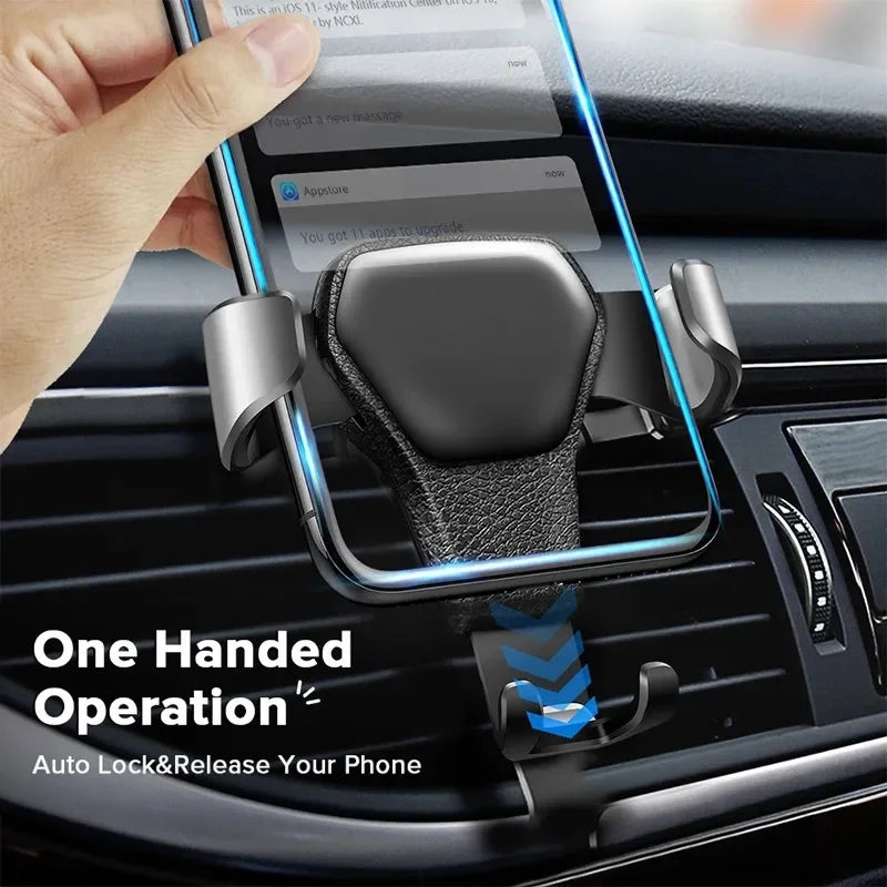 Gravity Car Phone Holder Air Vent Clip Mount Mobile Cell Phone Stand