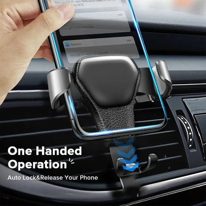 Gravity Car Phone Holder Air Vent Clip Mount Mobile Cell Phone Stand