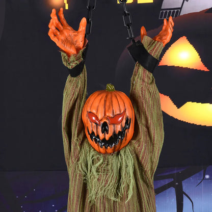 Halloween Decoration Hanging Pumpkin Head Scream