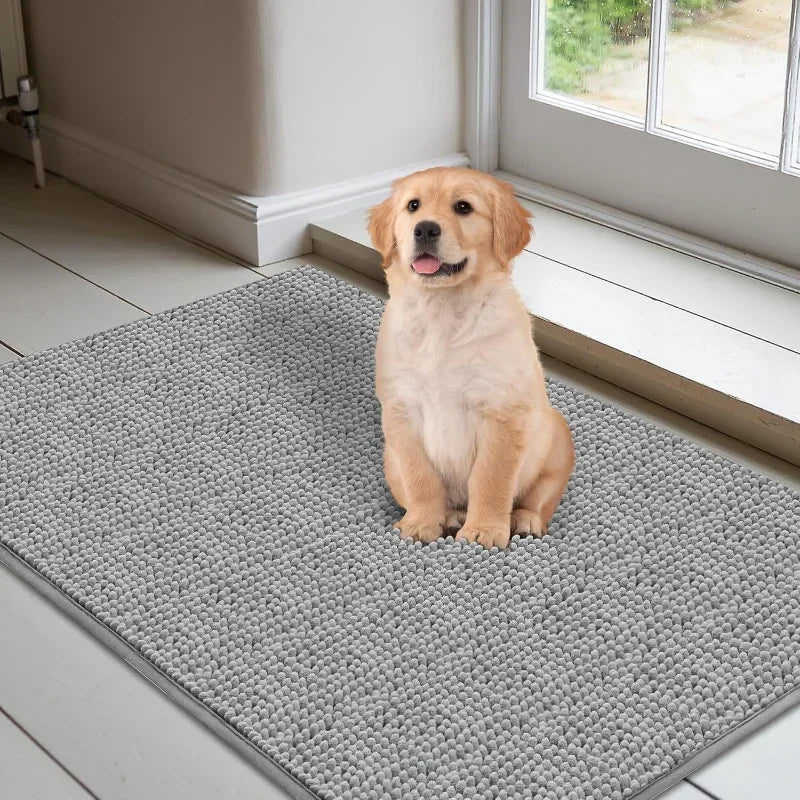 Dog Doormats for Muddy Paws Absorbent Non-slip Washable Mat