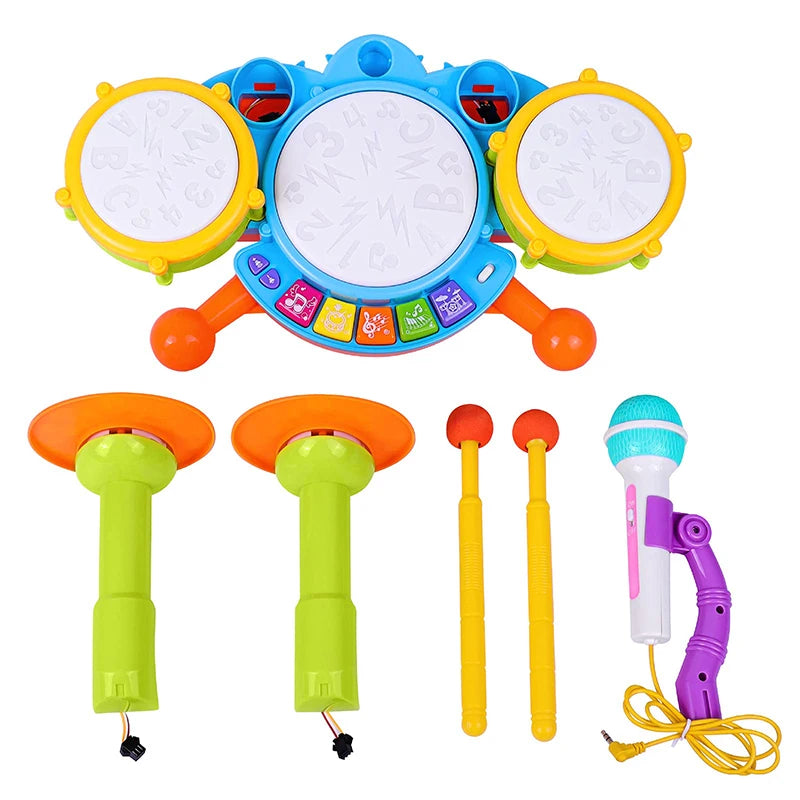 Kids Drum Set Toddlers 1-3 Musical Baby Educational Instruments