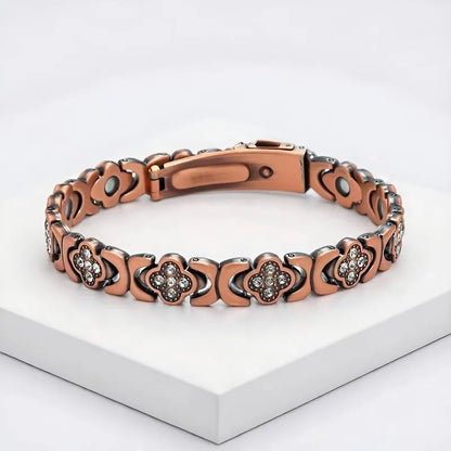 Lucky  Magnetic Therapy Bracelet for Women; Adjustable Copper