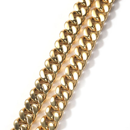 316 Stainless Steel Plated 18k Gold Fashion Hip Hop Bracelet