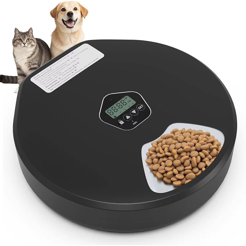 Smart Pet Feeder 5-Meal Timer Dispenser Automatic