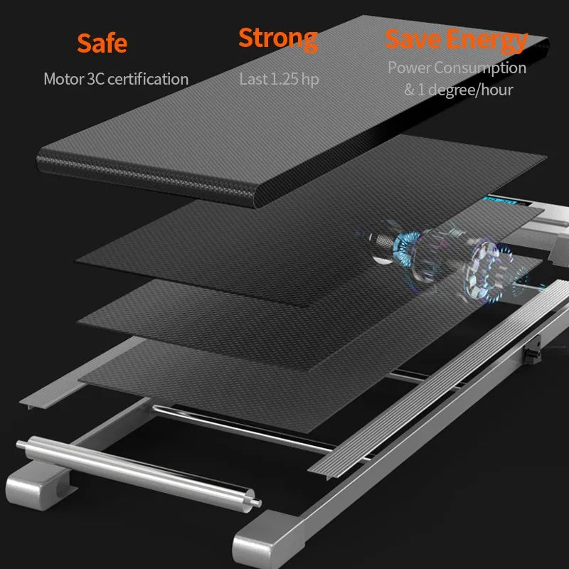 Electric Foldable Treadmill Mini Flat Running Machine