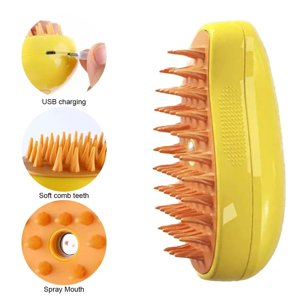 3 in 1 Pet Brush Cat Steam Brush Comb Dog Brush Electric Spray