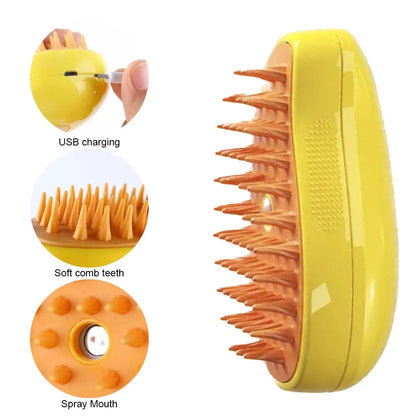 3 in 1 Pet Brush Cat Steam Brush Comb Dog Brush Electric Spray
