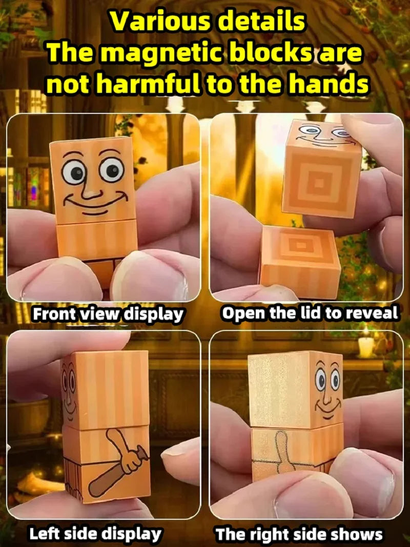 AI character magnetic building blocks Tung Tung tung sahur
