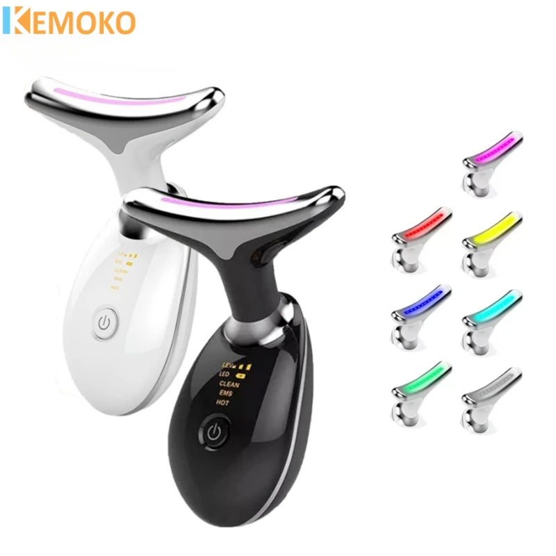 7 Color EMS Neck Beauty Device Face Lifting Massager