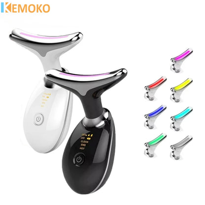 7 Color EMS Neck Beauty Device Face Lifting Massager