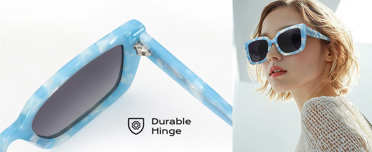 New Square Polarized Sunglasses Women Thick Frame