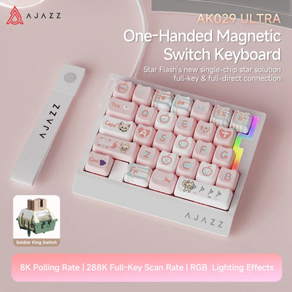 Wired One-Handed Gaming Keyboard HE Magnetic Switch