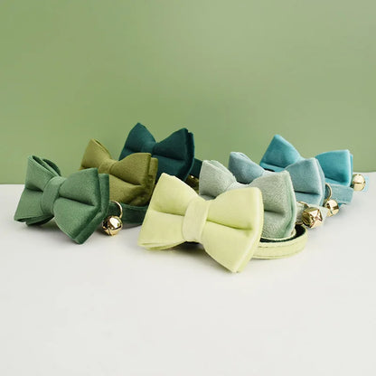 Velvet Cat Collar Bowknot Personalized Collar