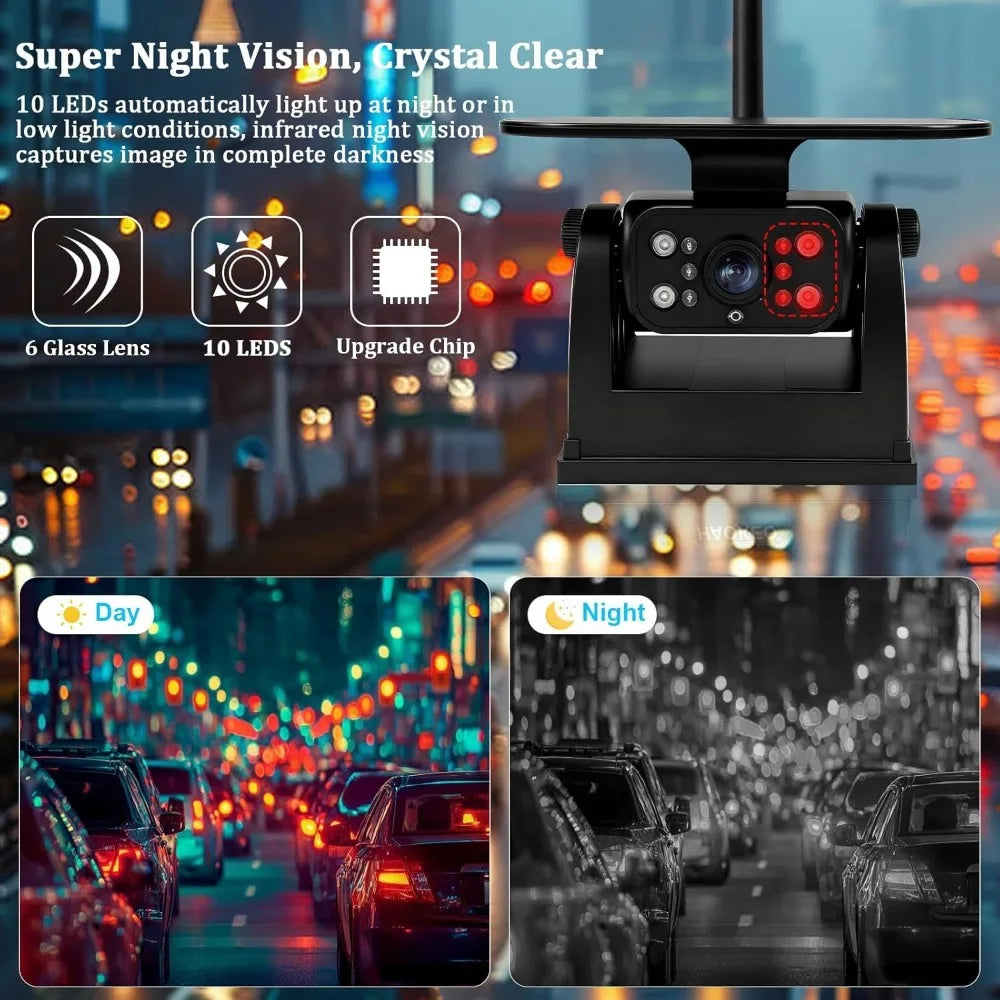 1080P WiFi Magnetic Solar Wireless Backup Camera