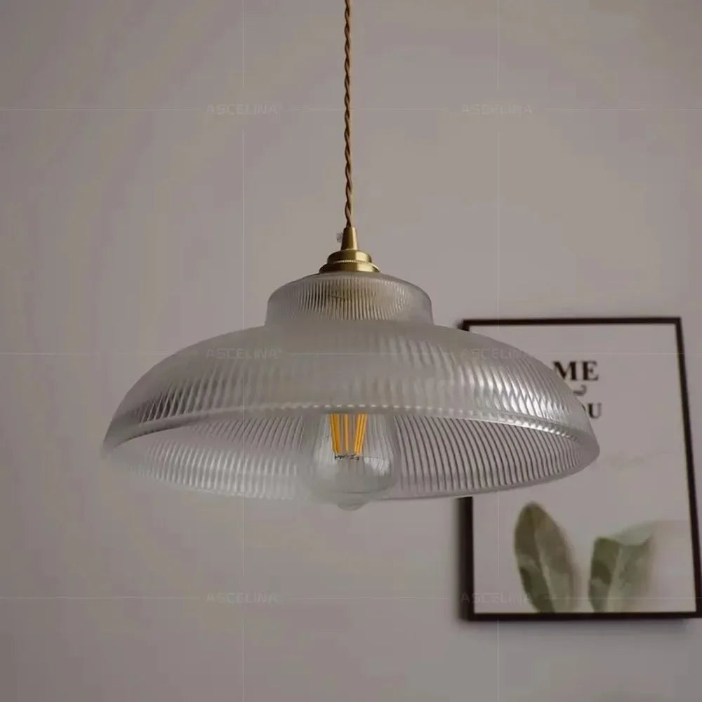 Nordic Glass Pendant Light Green Hanging Lamp Living Room