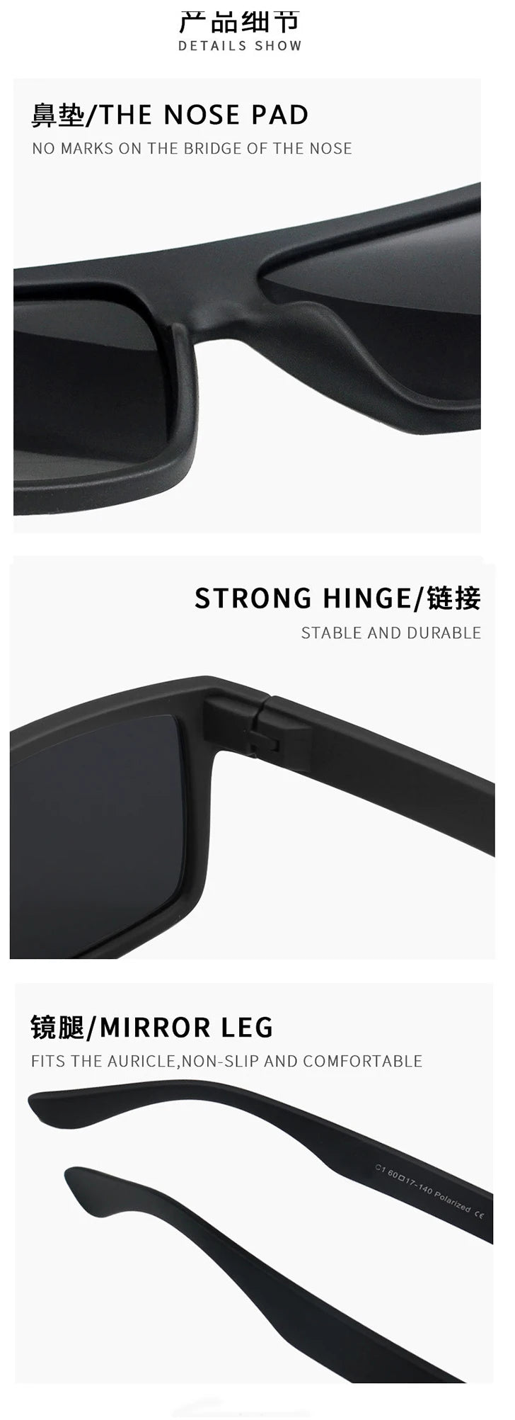 New Fashion Luxury Designer Polarized For Men Vintage