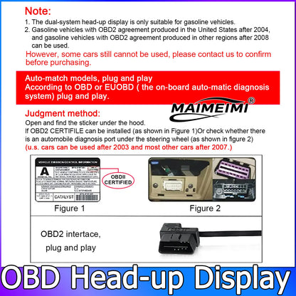 Gauge Display Car Head Up LCD Car Digital Odometer