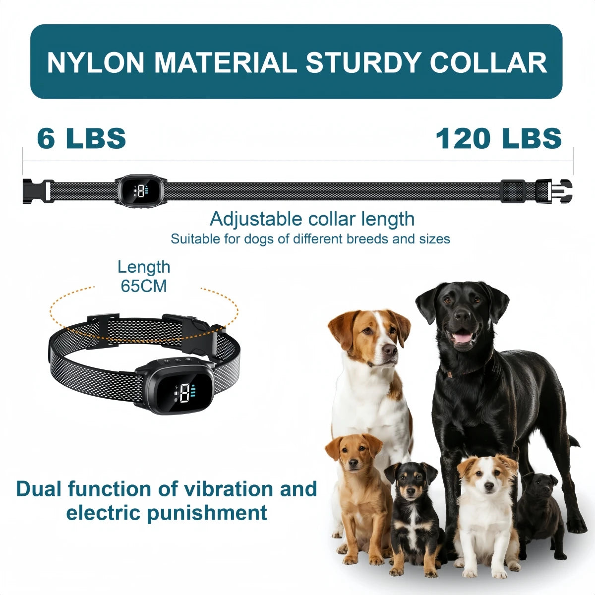 Automatic Anti Barking Dog Collar Rechargeable Bark Stopper