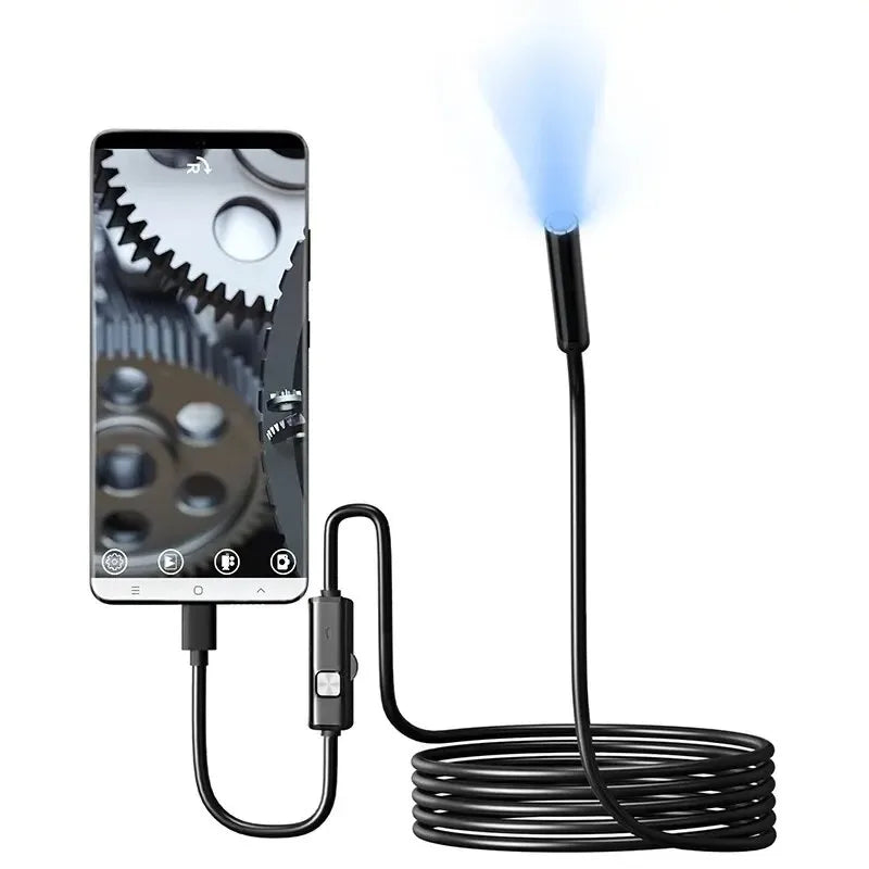 TYPE-C Endoscope Camera IP67 Waterproof 6 LEDs Adjustable