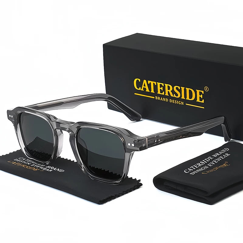 CATERSIDE Retro Polarized Sunglasses Men Travel Eyewear