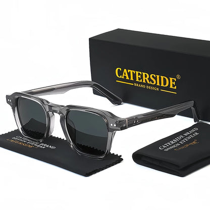 CATERSIDE Retro Polarized Sunglasses Men Travel Eyewear