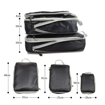Travel Compression Packing Cubes Suitcase  Organizer Set