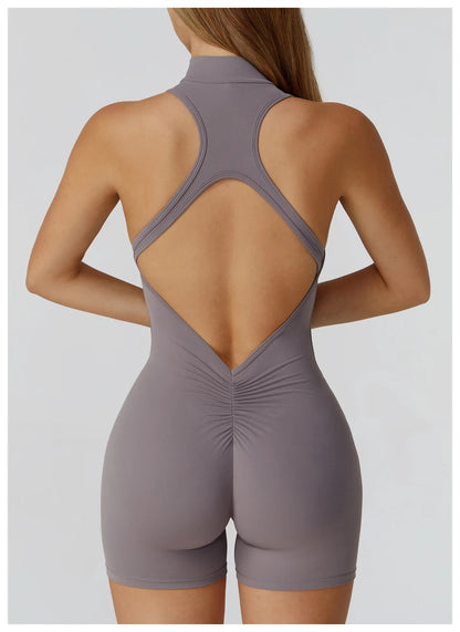 Scrunch Sports Overalls Gym Jumpsuit Women's Fitness
