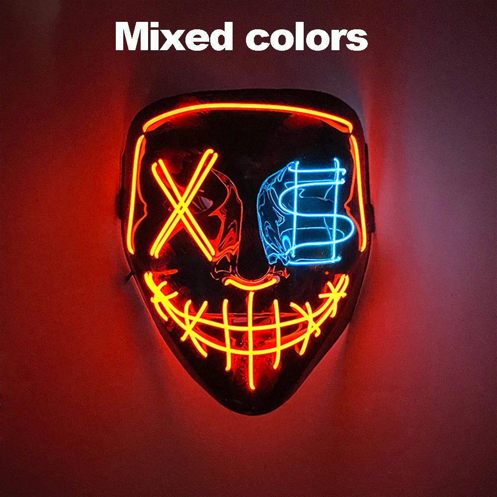 Halloween Party Supplies Luminous LED Purge Mask