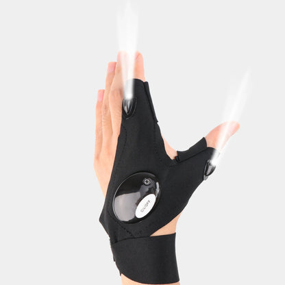 LED Half Finger Glove for Men Women Outdoor