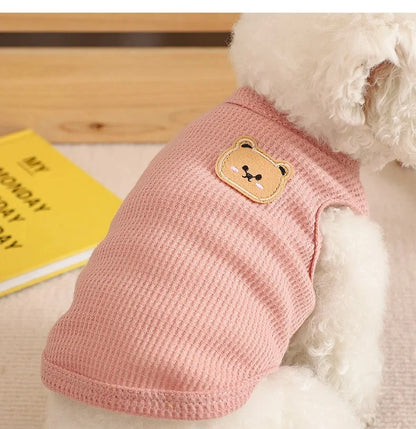 Dogs Thin Small Fashion Bear Vest Pet Clothes