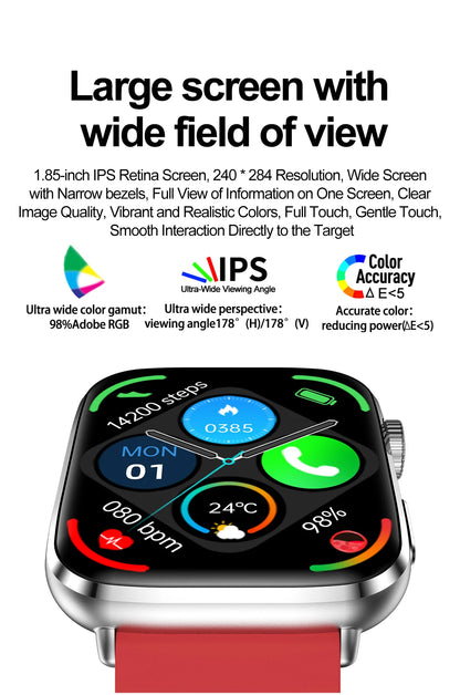 New Women Men AI Smart Diagnosis Watch HRV+PPG Blood Pressure