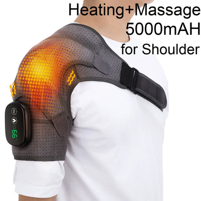 Electric Shoulder Massager Heating Pad Vibration Massage