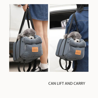 Puppy Dog Car Seat Travel Central Control Portable Pet Carrier